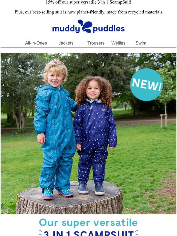 Muddy Puddles: NEW ScampSuit - head-to-toe cosiness | Milled