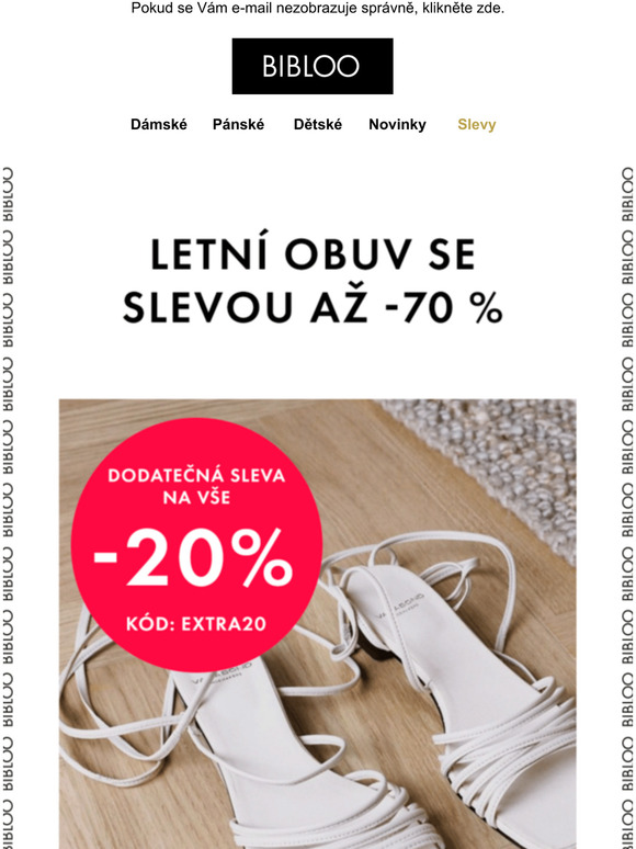 Obuv s dal 20% slevou i na ji zlevnn zbo