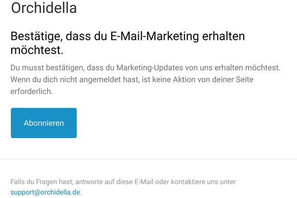 Besttige, dass du E-Mail-Marketing erhalten mchtest.