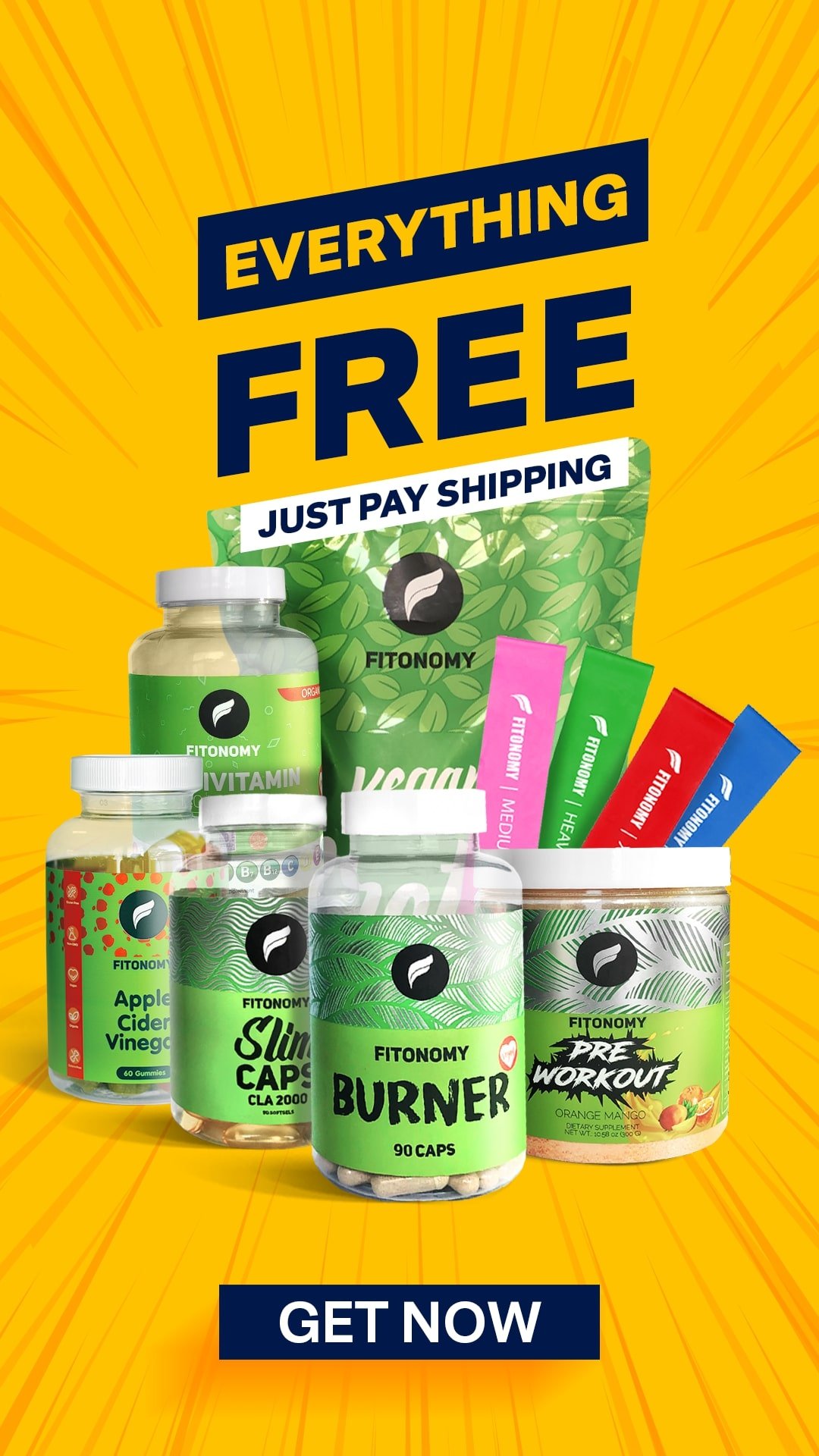 Fitonomy products are free just pay the shipping fee