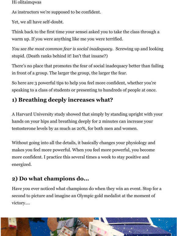 Tip #4 - How to appear confident even when you're not