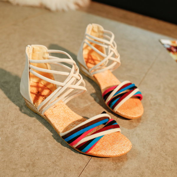Womens Open-toe Beach Bohemian Wedge Sandals - ShoesSee.com