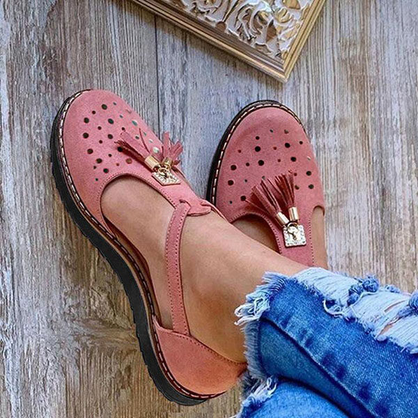 Women's Fashionable Frilled Flat Shoes - ShoesSee.com