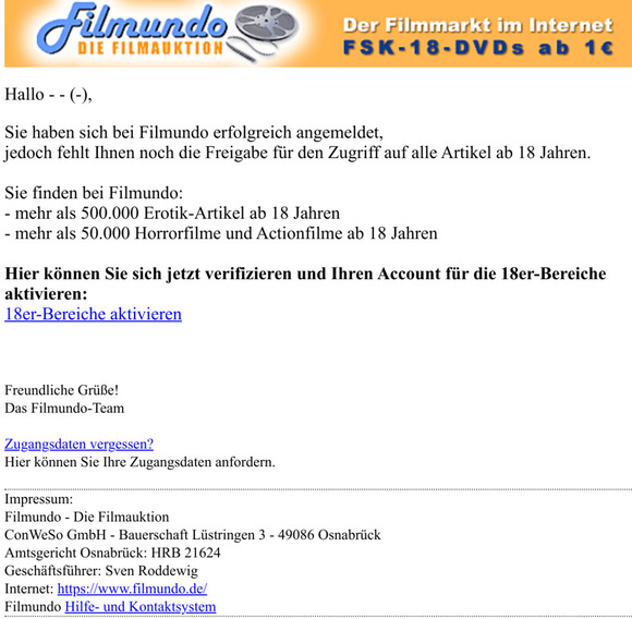 Jetzt Zugriff auf ber 500.000 Artikel ab 18 Jahren sichern.
