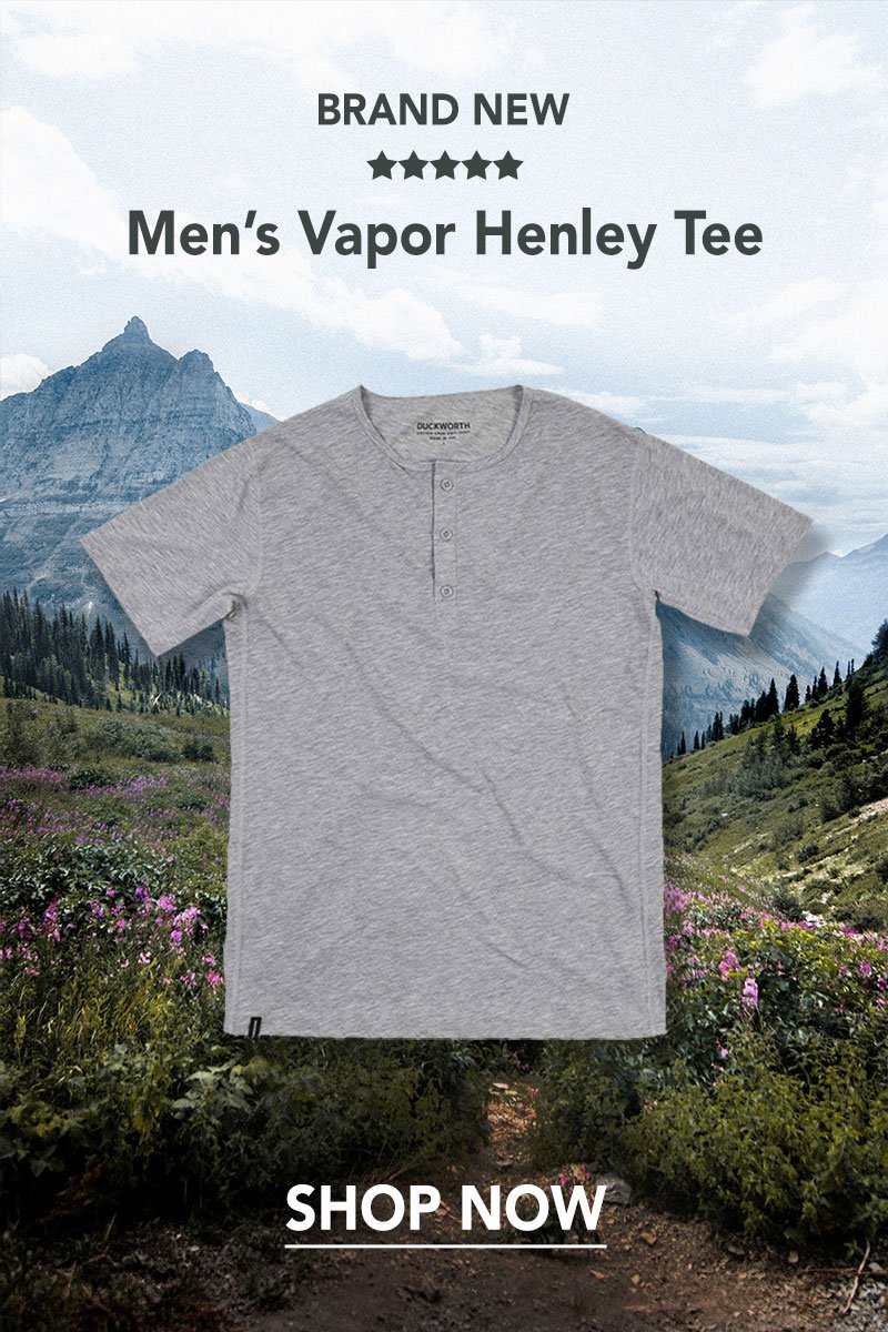 Merino Wool Henley T-Shirt, Men's Vapor Henley Tee