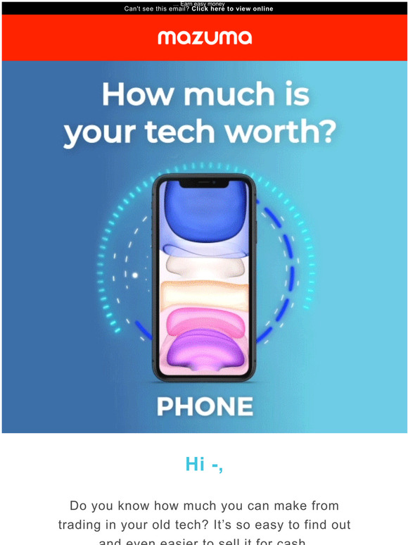 Mazuma Mobile Find out how much your is worth... Milled