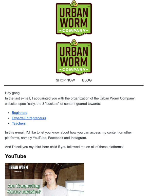 Urban Worm Company Videos and Content for Urban Worm Nation Milled