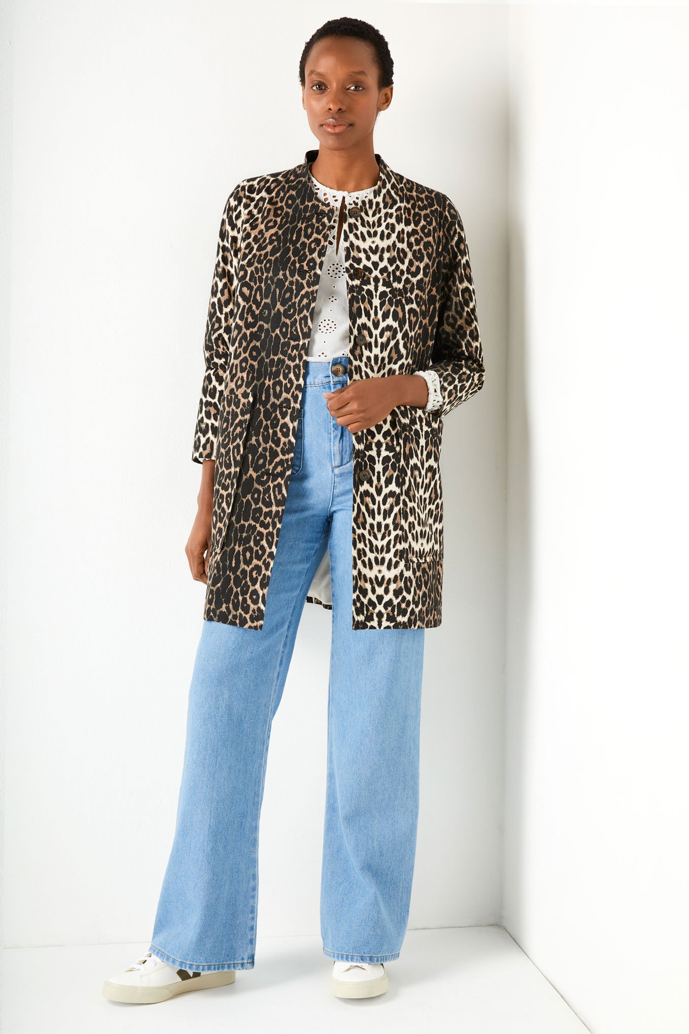 Leah Duster Coat - Leopard