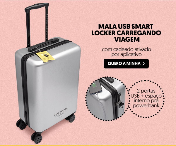 MALA USB SMART LOCKER CARREGANDO VIAGEM MALA USB SMART LOCKER CARREGANDO VIAGEM
