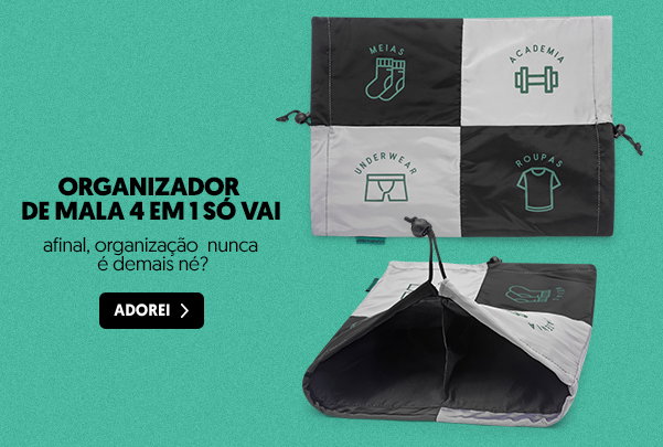 ORGANIZADOR DE MALA 4 EM 1 SO VAI ORGANIZADOR DE MALA 4 EM 1 SO VAI