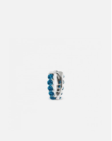 5mm Invisible Set Blue Diamond Eternity Clicker in White Gold
