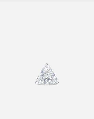 4mm Invisible Set Triangle Diamond Threaded Stud Earring in White Gold