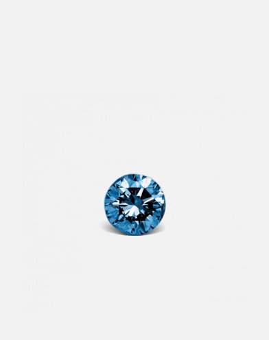  3mm Invisible Set Blue Diamond Earstud in White Gold