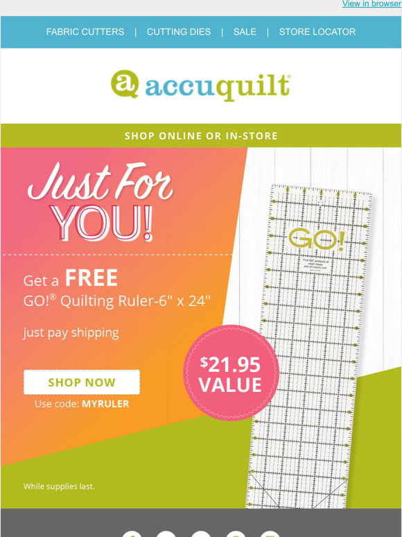 AccuQuilt: A FREE Quilting Ruler for You! | Milled