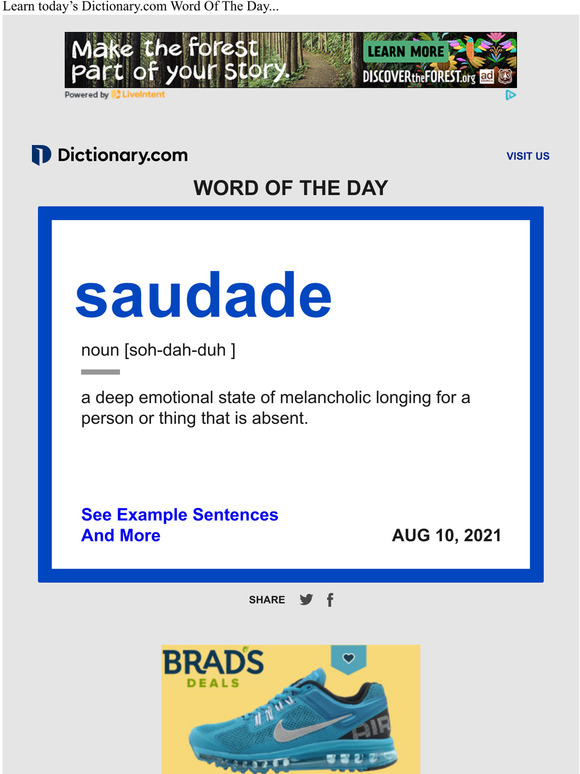 Word of the Day - saudade