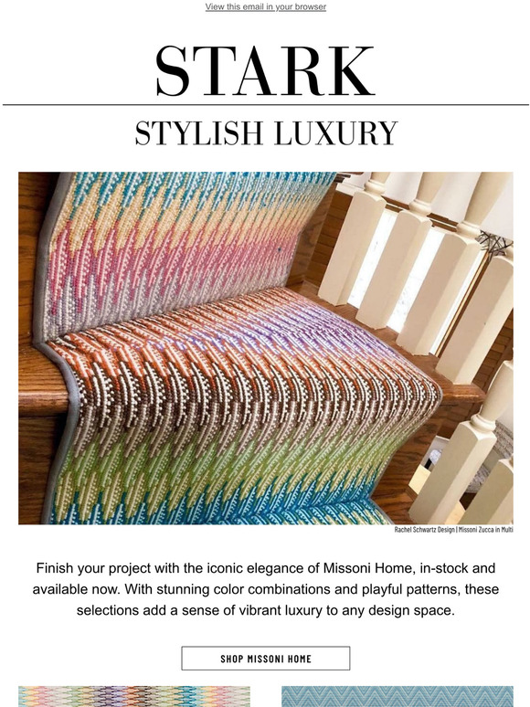 STARK Carpet and Rugs Missoni Home Designs, Available Now Milled