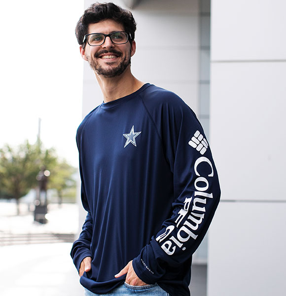 dallas cowboys columbia long sleeve shirt