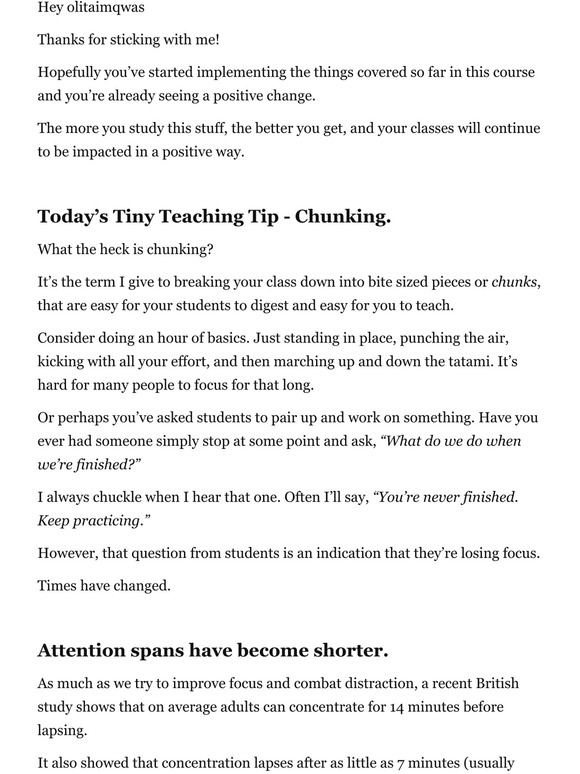 Tip #6 - Chunking