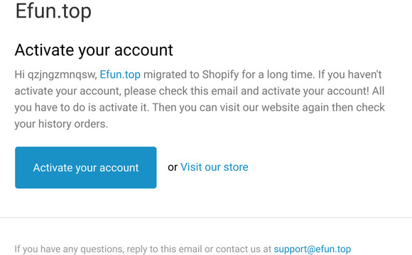 Customer account activation