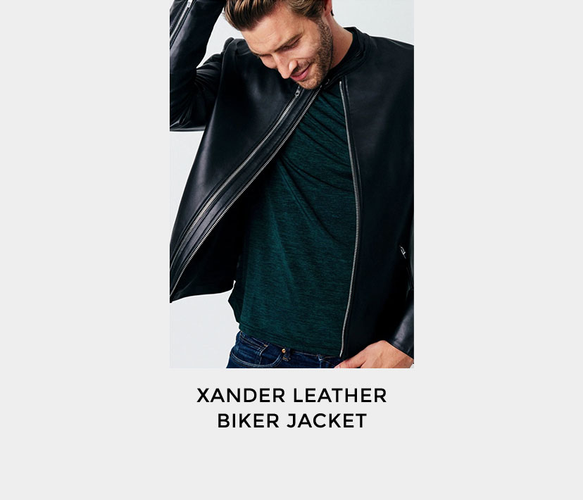 XANDER LEATHER BIKER JACKET