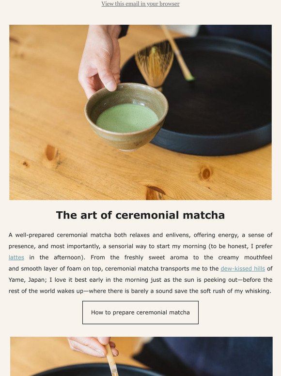 The art of ceremonial matcha