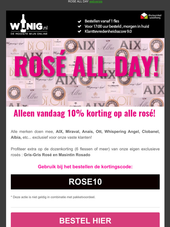 VANDAAG 10% KORTING OP ALLE ROSE!