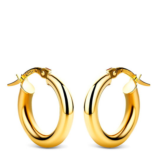 DIAMADA 14KT Creole Yellow Gold 