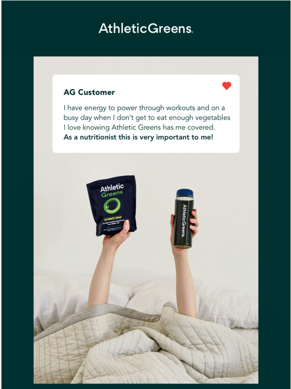 Athletic Greens The best green drink. Milled