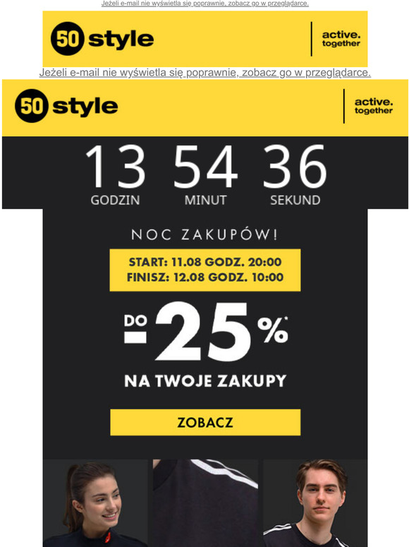 Tylko tej nocy extra do -25% na zakupy