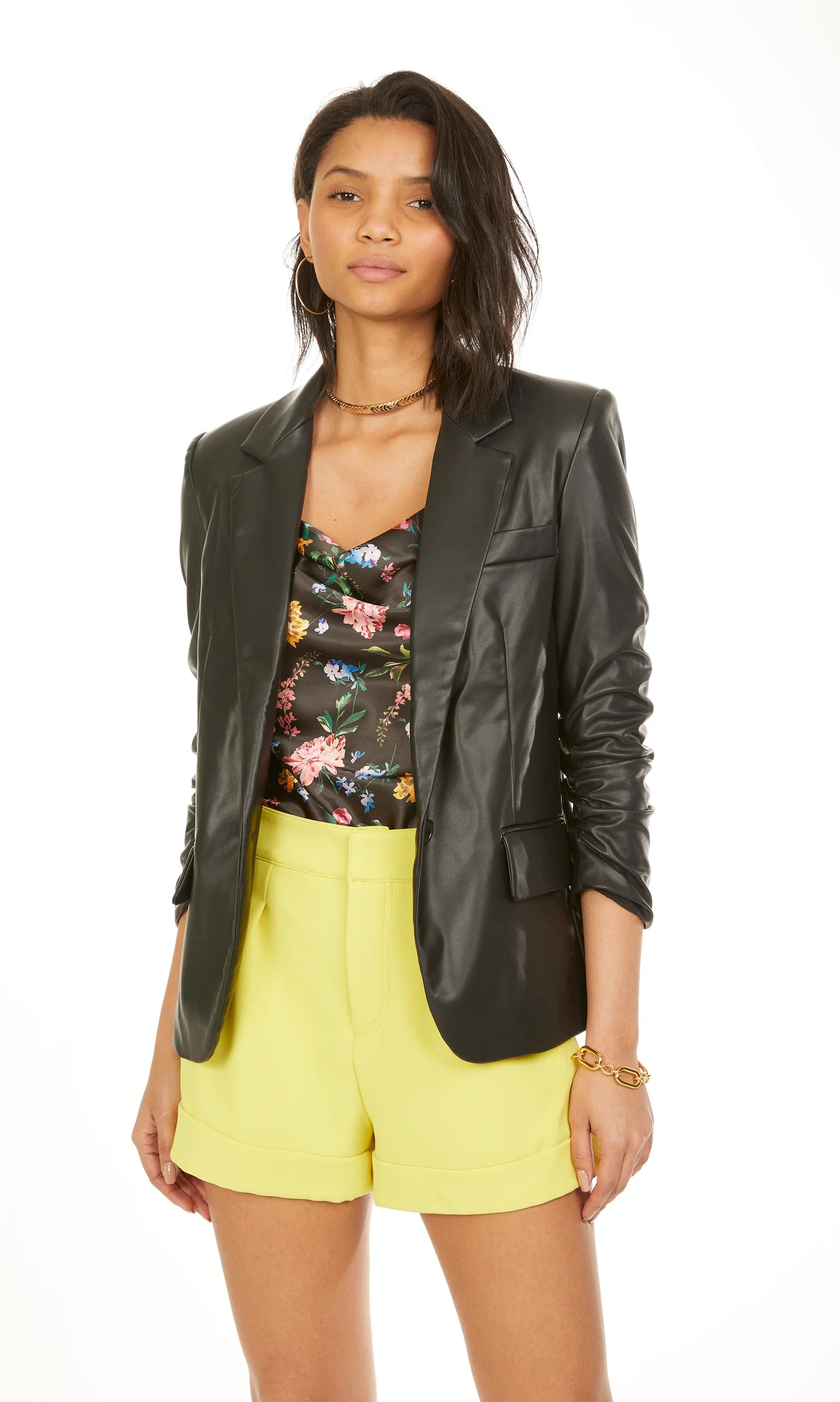 Image of Millie Vegan Leather Blazer