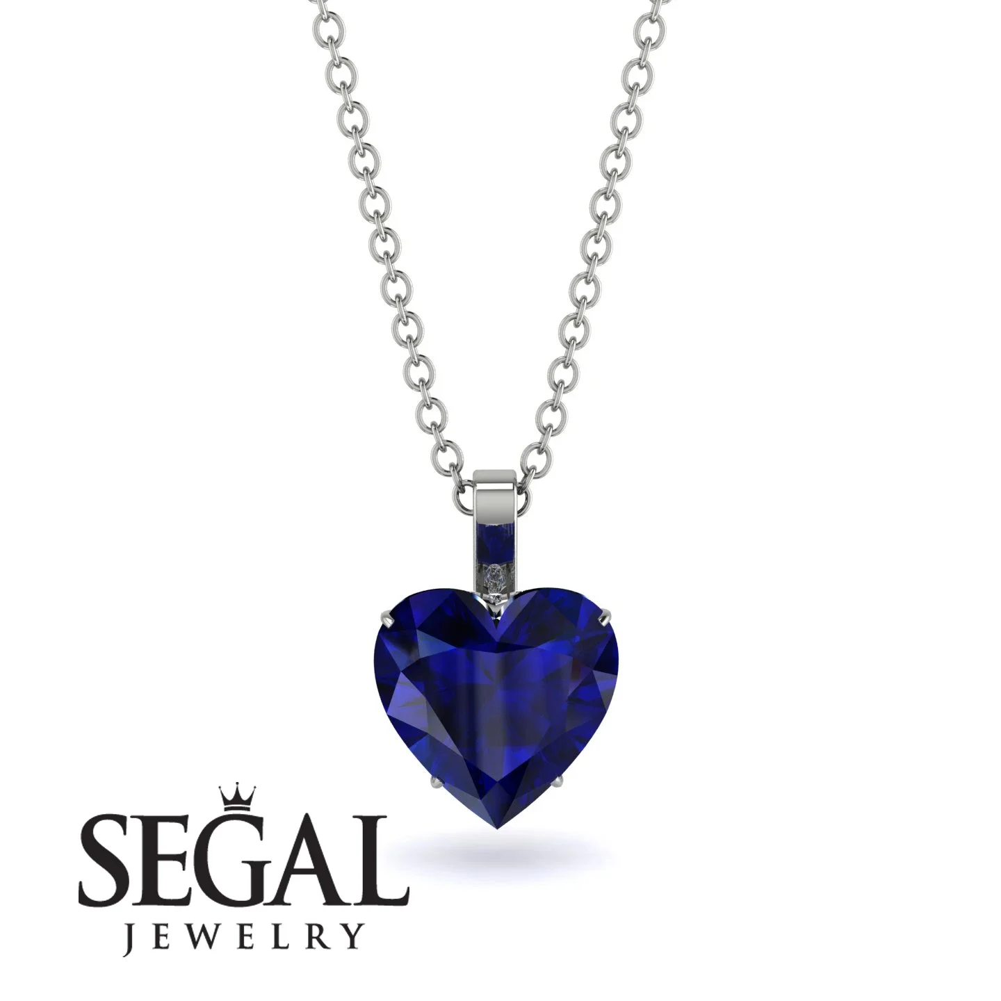 Image of Heart Sapphire Necklace - Noelle No. 15