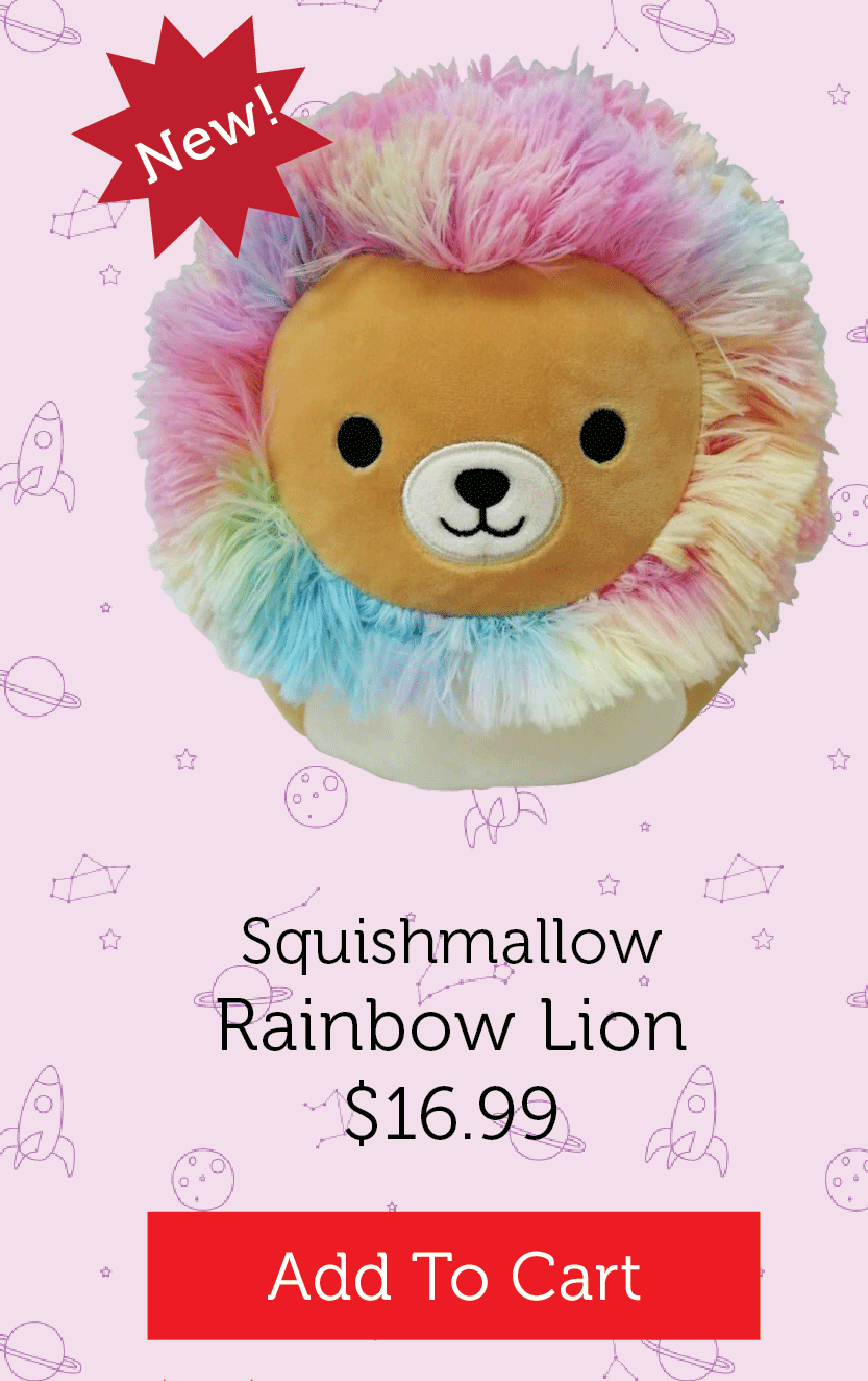 squishmallows rainbow mane lion