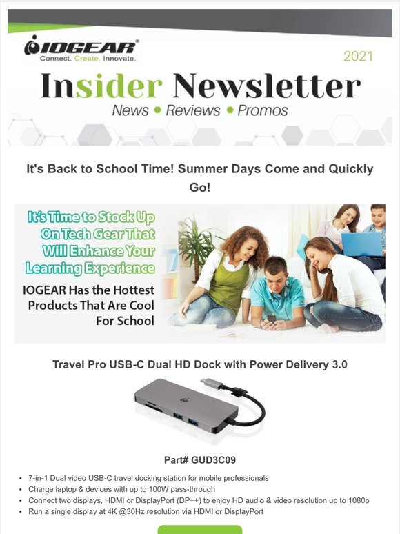 IOGEAR's Insider Newsletter August 2021