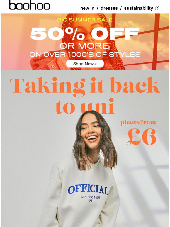 Boohoo.com: The Big Freedom Sale 