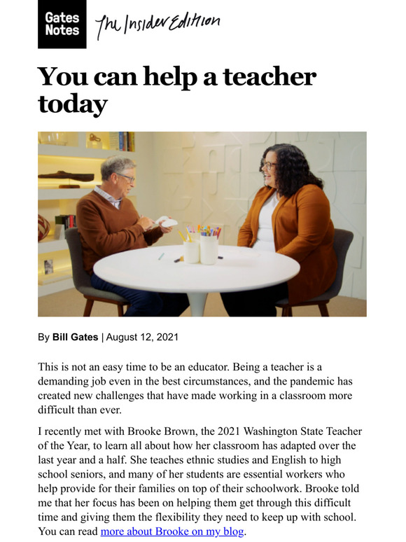 You can help a teacher today