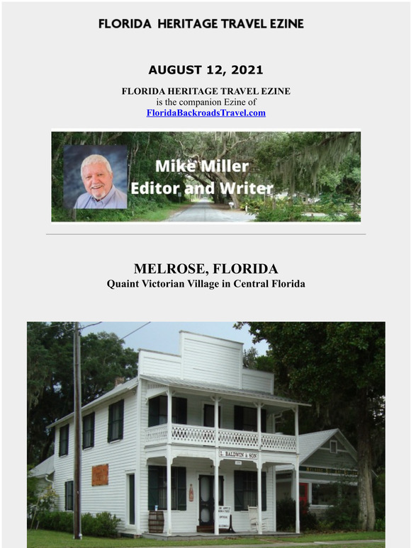 Florida Heritage Travel, August 12, 2021 - Melrose