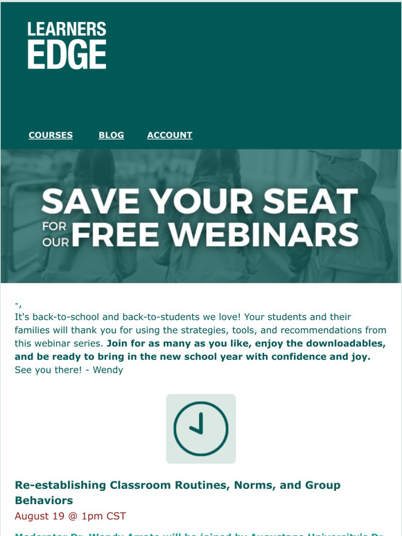 Learners Edge WEBINAR New BacktoSchool Series Milled