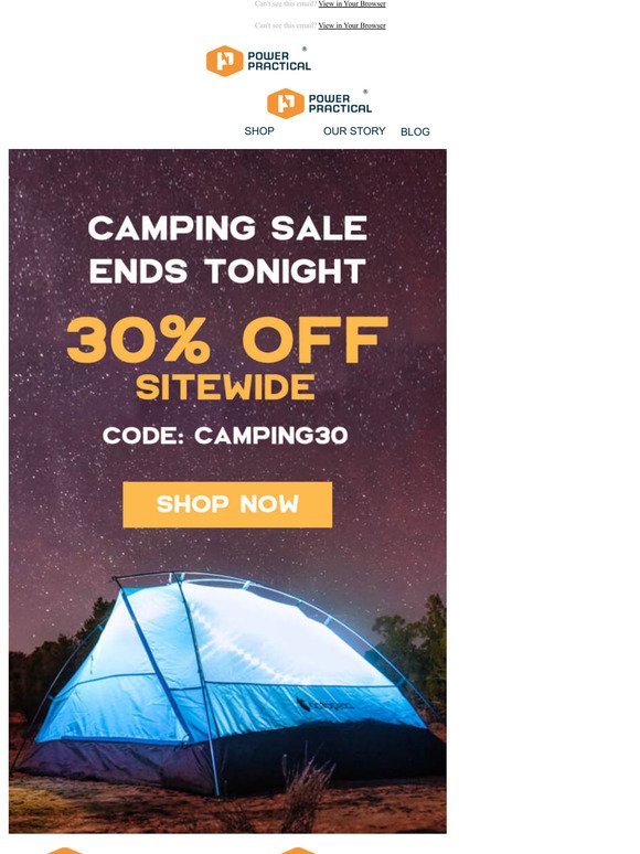 Still time to save on camping gear 