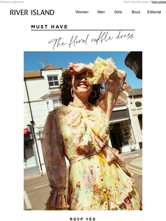 Must-have: floral ruffle dress