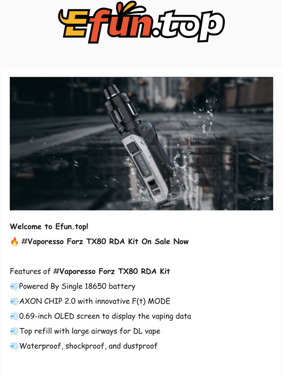 Vaporesso Forz TX80 RDA Kit On Sale Now!!!