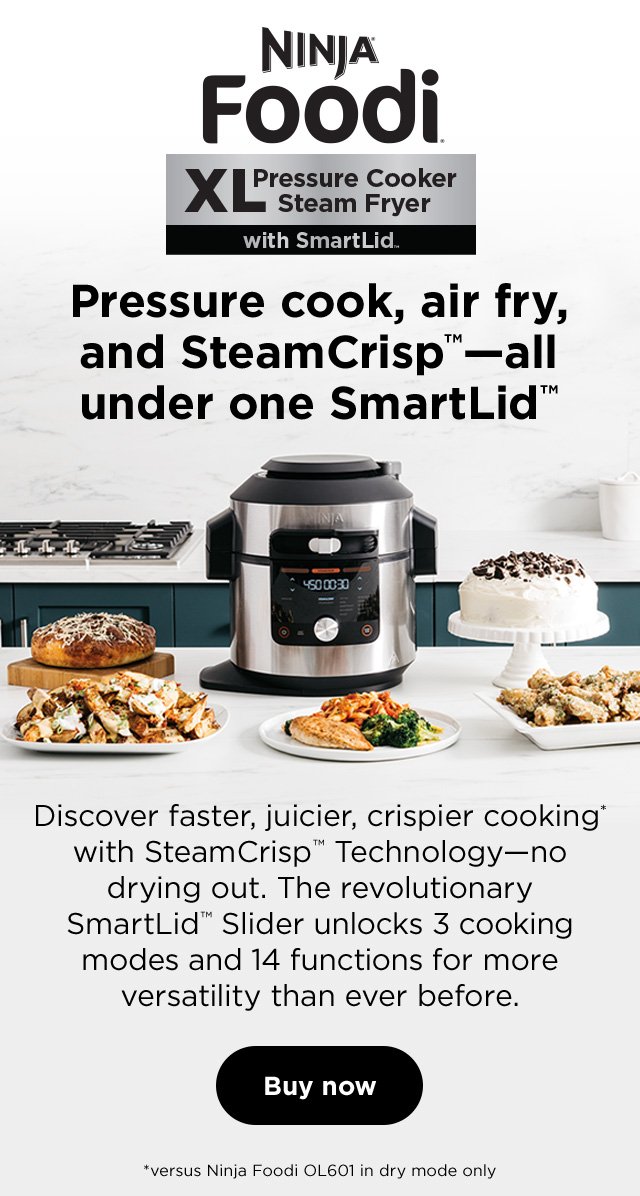 Ninja Kitchen: Meet the Ninja Foodi XL Pressure Cooker Steam Fryer with  SmartLid