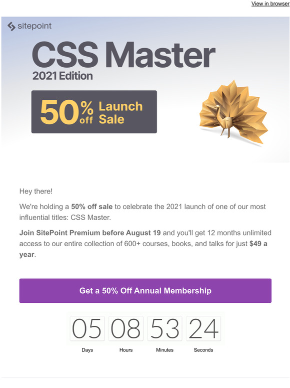 CSS Master 2021 Launch  - 50% Off Sale!