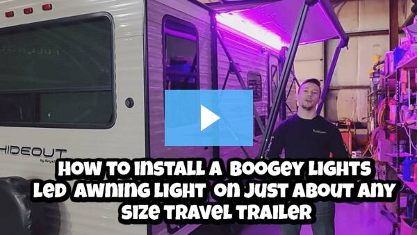 How to install a Boogey Lights LED Awning Light on just about any Travel Trailer