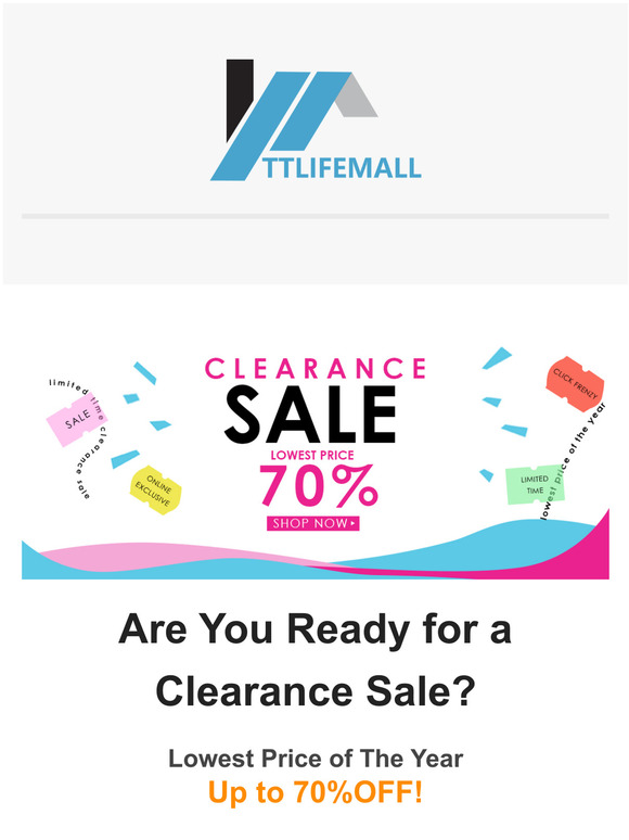 Clearance Sale: Down To Cost Price