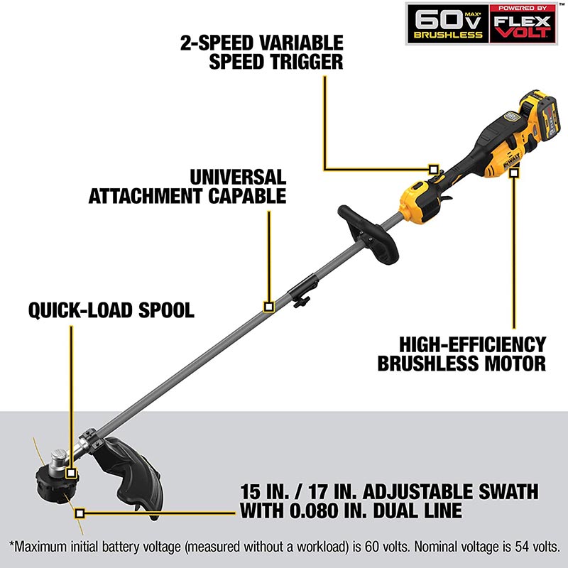 DEWALT 60V Attachment Capable String Trimmer NOW IN STOCK