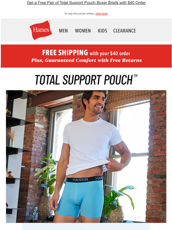 hanes support pouch