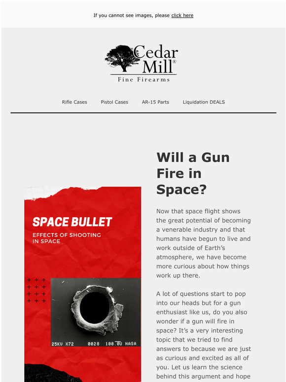 Cedar Mill Fine Firearms Will a Gun Fire in Space? Milled