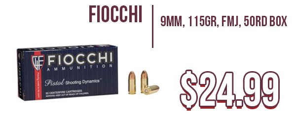 Fiocchi 9mm available at Impact Guns!