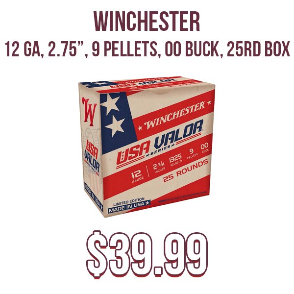 Winchester USA Valor 12 Ga available at Impact Guns!