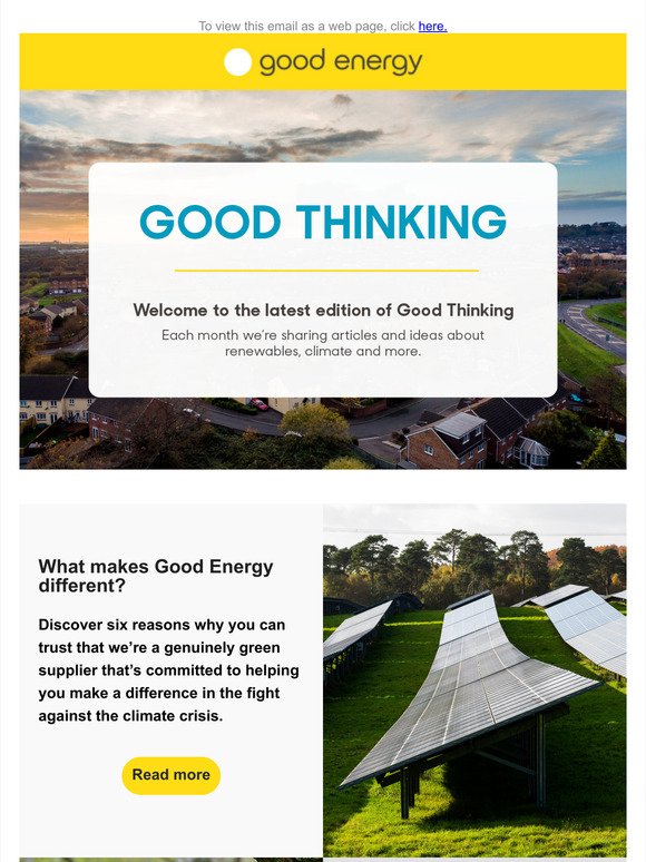 Good Thinking: Green updates from the Good Energy team